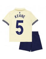 Everton Michael Keane #5 Bortedraktsett Barn 2025-26 Korte ermer (+ bukser)